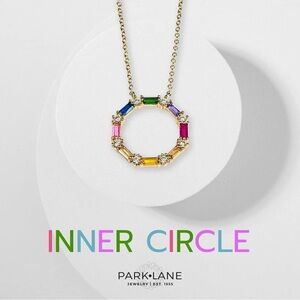 Park Lane Inner Circle Necklace - Vibrant Gemstone Circle Necklace